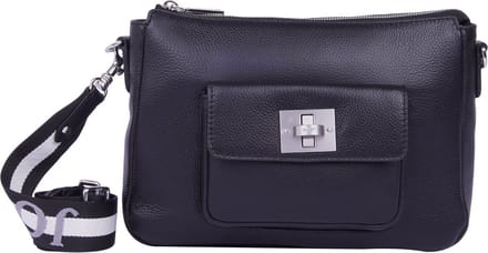 JOOP! Leren Schoudertas Carino Jasmina Shoulderbag Black Zwart