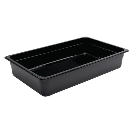 Gn Bak | Polycarbonaat | Zwart | Gn1/1 | 10cm Hoog | Vogue | U455