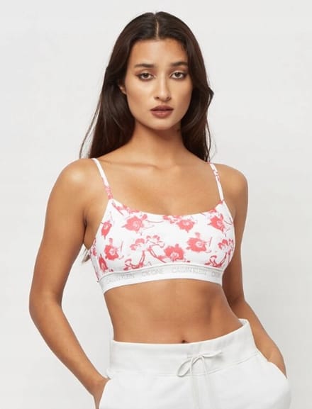 Calvin Klein S 2_1 Serie - Zachte Beha - Wit - Met Patroon - Maat S