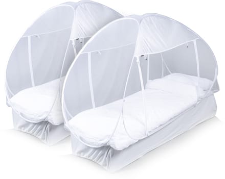 Deconet set van 2x 1pers. Pop-up Klamboetent I, WIT