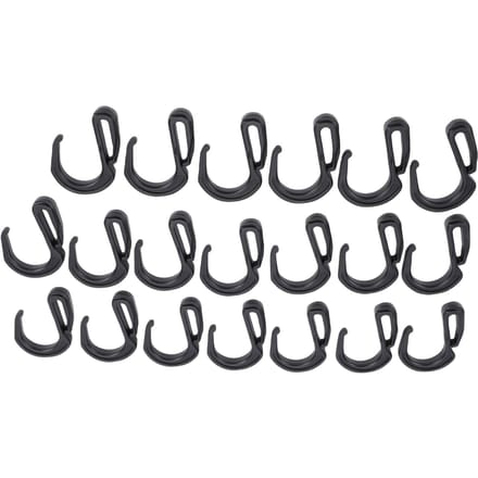 Corde élastique Crochets élastiques,   Plastique    , Crochets en S pour Filet de Toit de Camion [Utilisation Automobile et Extérieure] 20 Pièces black