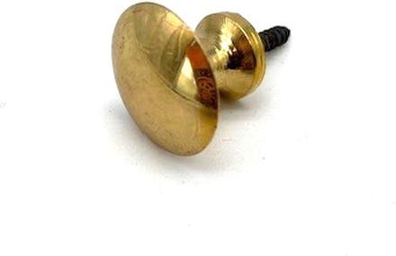Knop Messing glanzend rond Paddenstoel 20mm