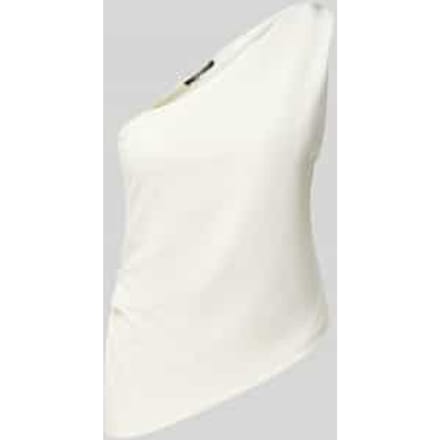 One shoulder-top met plooien