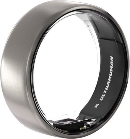 ULTRAHUMAN Ring AIR – Smart Ring | Geen maandabonnement | Bepaal eerst de juiste maat met de Sizing Kit | Slaaptracker - Hartslagmeter - Fitnesstracker – Raw Titanium – Size 7