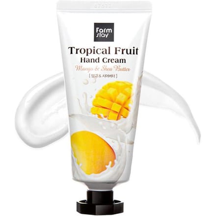 Farm Stay Tropisch Fruit Handcrème Mango & Sheaboter 50g – Hydraterende Handverzorging white