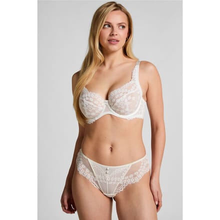 Hunkemöller Dames Lingerie Brazilian Daisy - Wit - maat M