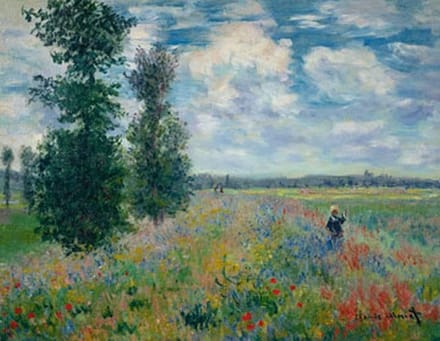 Kunstdruk Claude Monet - Les Coquelicots 90x70cm