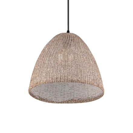 Reality Leuchten Hanglamp Kibito, crème, Ø 32 cm, textiel, E27