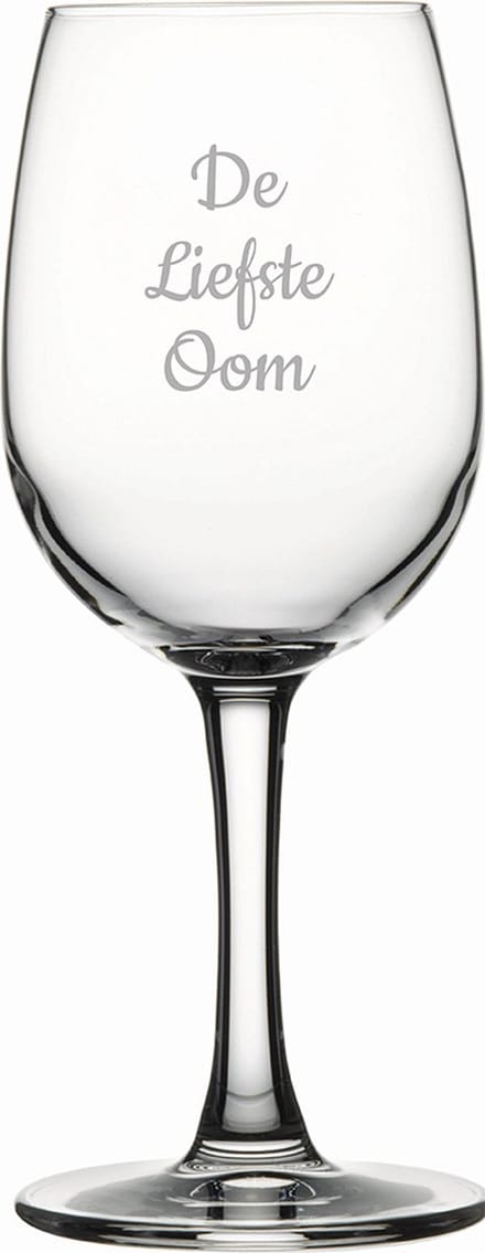 Gegraveerde witte wijnglas 26cl De Liefste Oom