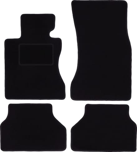 Zwarte velours vloermatten voor: BMW 5 E61 stationwagen, touring (2003-2010)