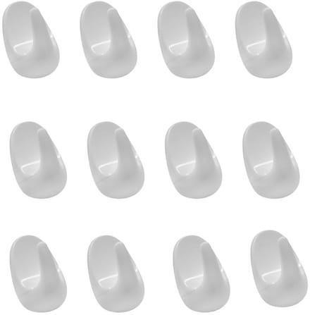 Set van 12 witte zelfklevende mini haken Fackelmann Tecno