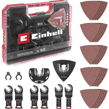 Einhell 708136 XLPLUS-CASE Multitool toebehorenset HCS, Aluminiumoxide, Chroom-vanadium staal 1 set(s)