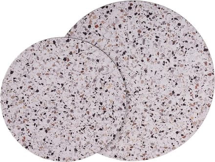 MaximaVida ronde set tafelbladen Lucca 58 en 45 cm - HPL terrazzo look