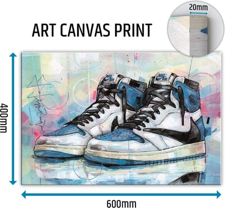Sneaker canvas fragment high 60x40 cm