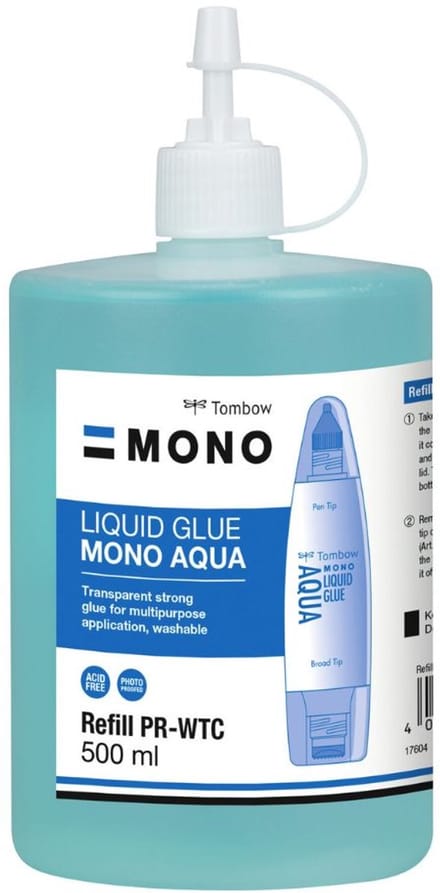 Tombow Liquid Glue - Mono Aqua - Hobbylijm - Navulling Lijm - 500 ml