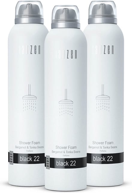 JANZEN Shower Foam Black 22 3-pack