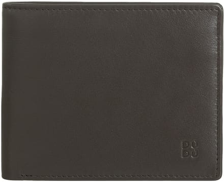 DuDu Itaca Portemonnee Leer 12.5 cm - Jongens - Horizontaal - coffee brown