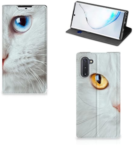 Samsung Galaxy Note 10 Hoesje maken Witte Kat