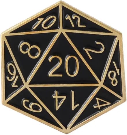 Lapi Toys - Dungeons and dragons Pin - DnD - D&D - Metaal - Zwart - Goud