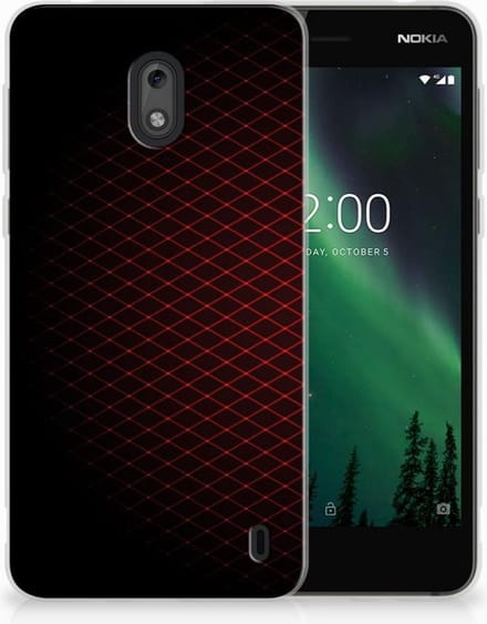 Nokia 2 TPU bumper Geruit Rood