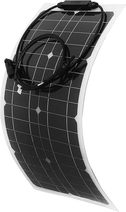25 Watt 12 Volt Flexible Monocrystalline Solar Panel for RV Camper Van Boats and More (Solar Platten)