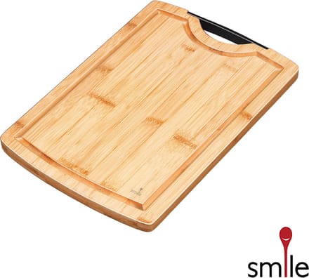 SMILE ® Snijplank Hout  - 29 x 40 - Met Sapgeul - Naturel Luxe Design