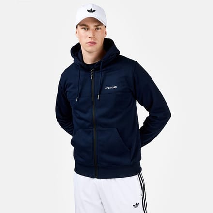 Ajax-hooded sweatvest navy logo mijn club senior
