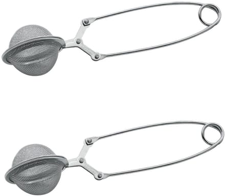 Set van 2 Theeballen type Theeklemmen van roestvrij staal 15 cm Fackelmann