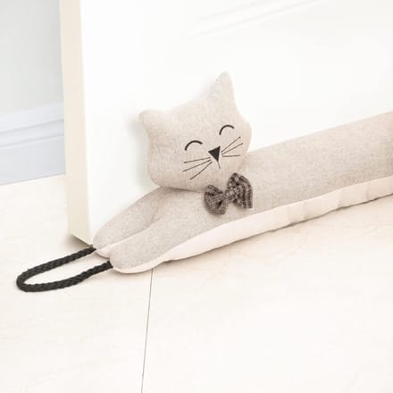 Decoratieve Windstopper 81cm voor Deur & Raam - Tochtstopper Geluidsblokker - Khaki Kat