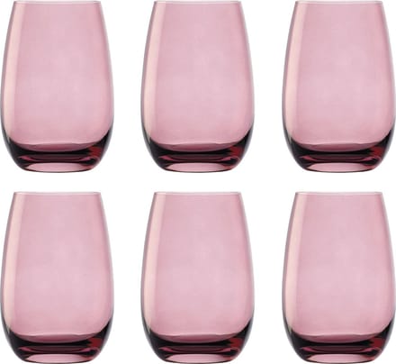 Gekleurde drinkglazen ELEMENTS set van 6, lila, 335 ml