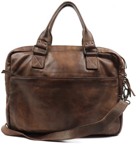 Bear Design Leandro Leren Laptoptas - 15 inch - Bruin