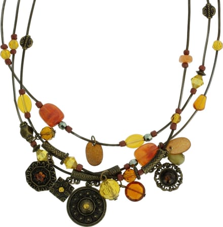Behave - Vintage ketting bruin - Boho herfststijl - Nikkelvrij