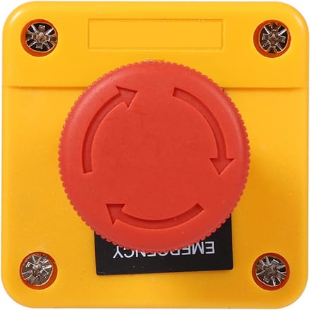Noodstop Drukknop - Veiligheidsschakelaar Paddestoel - Automatische Besturing - Compact Gestructureerd - 67 x 67 x 50 mm - Rood