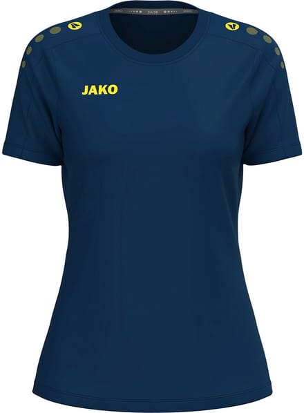 JAKO T-shirt One Cotton damesmaten navy/citroen 6101d-941