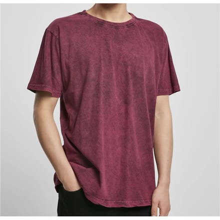 Build your Brand Acid Washed Tee BY070 - BERRY BLACK - L