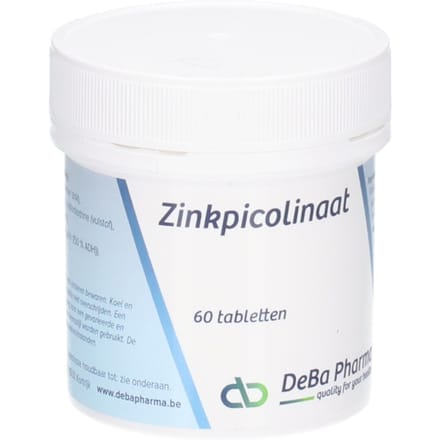 Deba Pharma Zinkpicolinaat 45mg 60 Gecomprimeerde tabletten