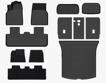Tesla Model Y Juniper 2025+Ecoline Complete Mattenset Rubber + Velours – Interieur Accessoires