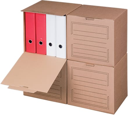 SMARTBOXPRO archiefcontainer met frontklep, bruin