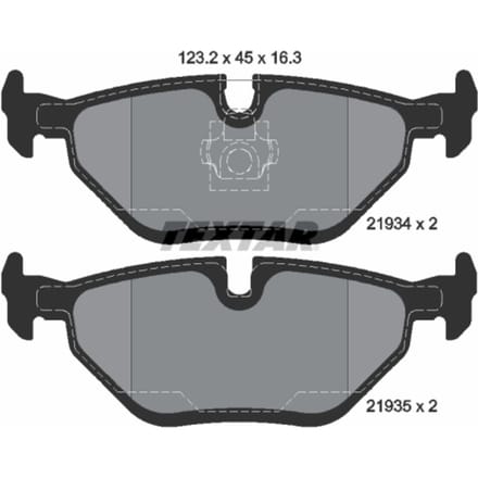 Remblokset TEXTAR 2193404, achter
