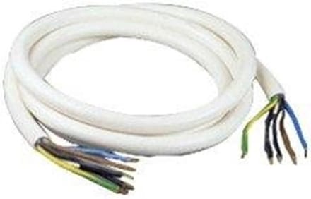 Fornuisaansluitkabel H05 VV-F 5G, 2,5 mm², 2 m, wit