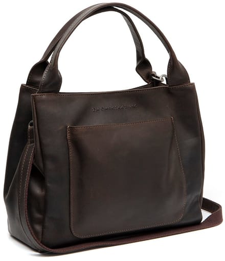 The Chesterfield Brand Tenara Waxed Pull Up Schoudertas - Bruin