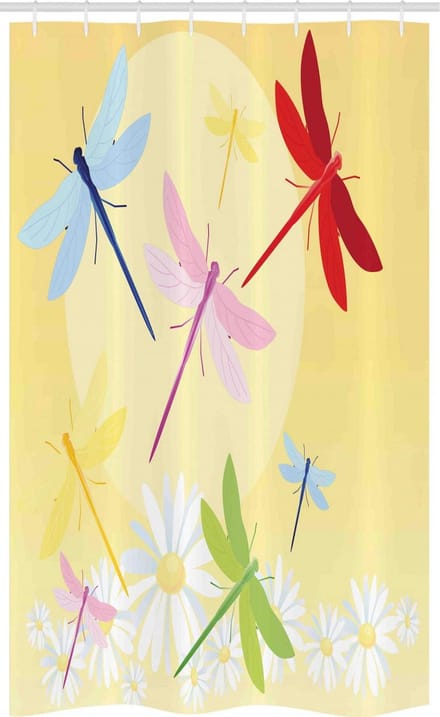 ABAKUHAUS Libelle Douchescherm – Bloemenveld en Zon – 120 x 180 cm – Multicolor