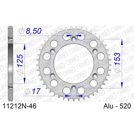 Tandwiel Afam 520 46 dents