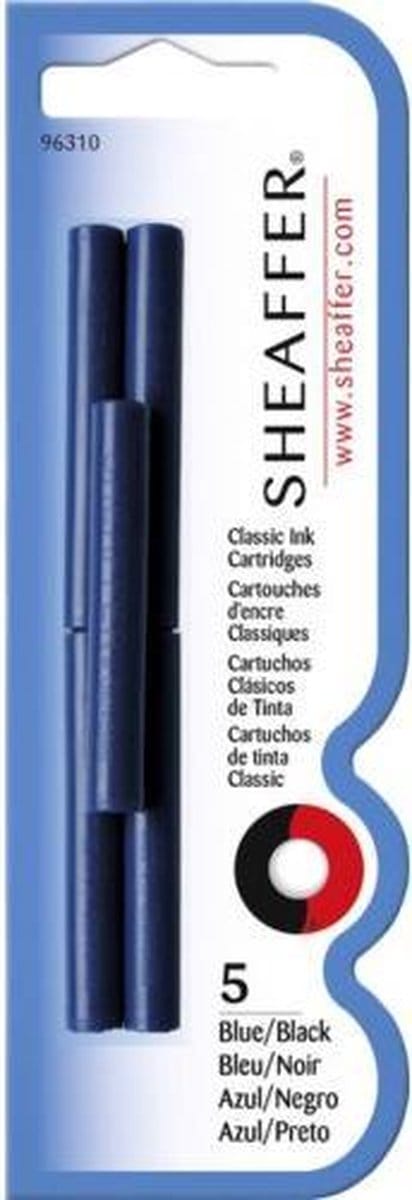 Sheaffer inktpatroon - Classic - blauw/zwart - 5 stuks - SF-96310