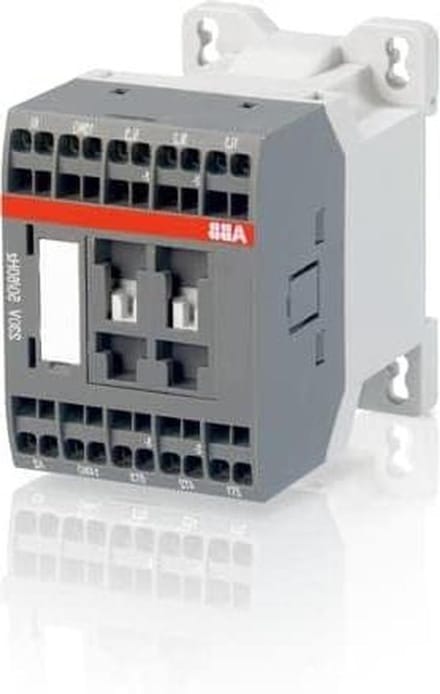 Contactor 3-polig - Schakelrelais Motor - Motorbesturing - Veer-aansluitklemmen - 4kW - Grijs