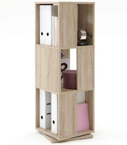 Ordnerzuil Mars Eiken - Breedte 34 cm - Hoogte 108 cm - Diepte 34 cm - Zonder deuren