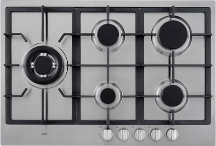 ETNA KG875RVSA - Gaskookplaat - 5 pits met wokbrander - 75 cm - RVS