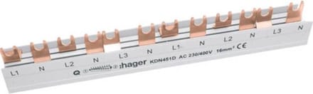Hager Quickbusbar Kamrail - KDN451D - E2ZP8