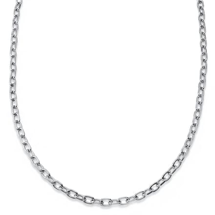 New Classics | Zilverkleurige roestvrijstalen ketting met O-schakels en toggle sluiting van 6,5 mm
