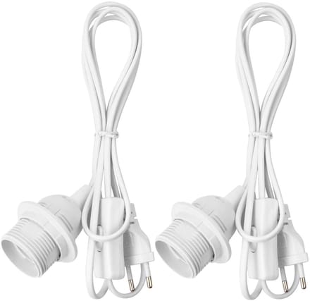 2 stuks Lamphouders met Schakelaar en 1,8 m Netsnoer voor E27 Fitting - Ideaal voor DIY Lampen en Hanglampen
